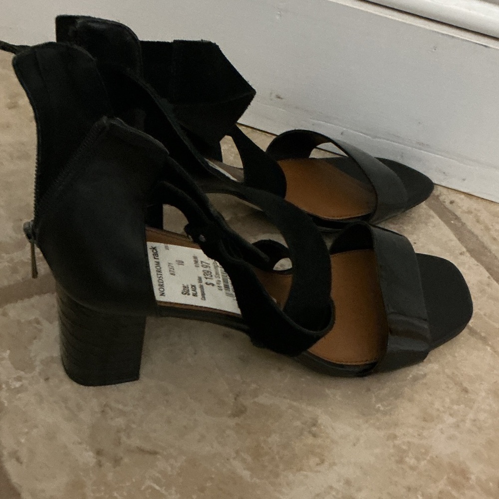 Donald J. Pliner Black Strappy Heels